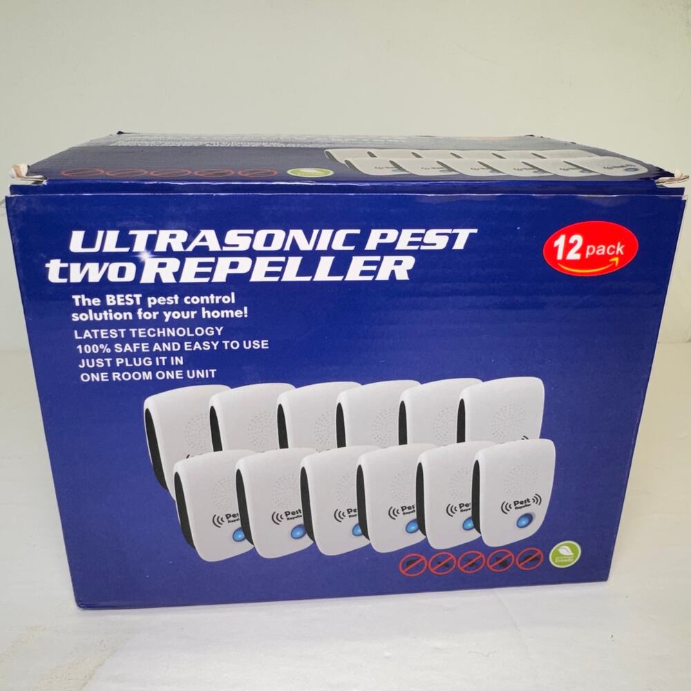 12 Pack Ultrasonic Pest Two Repeller